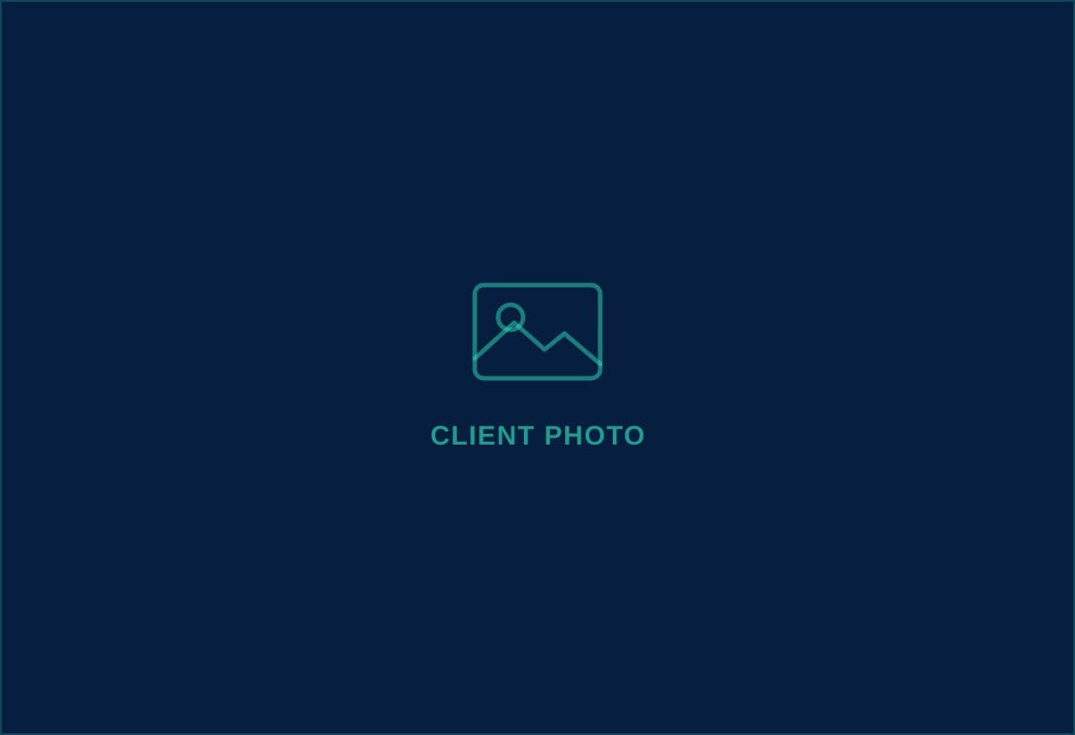 Placeholder for a photograph of a client conversation