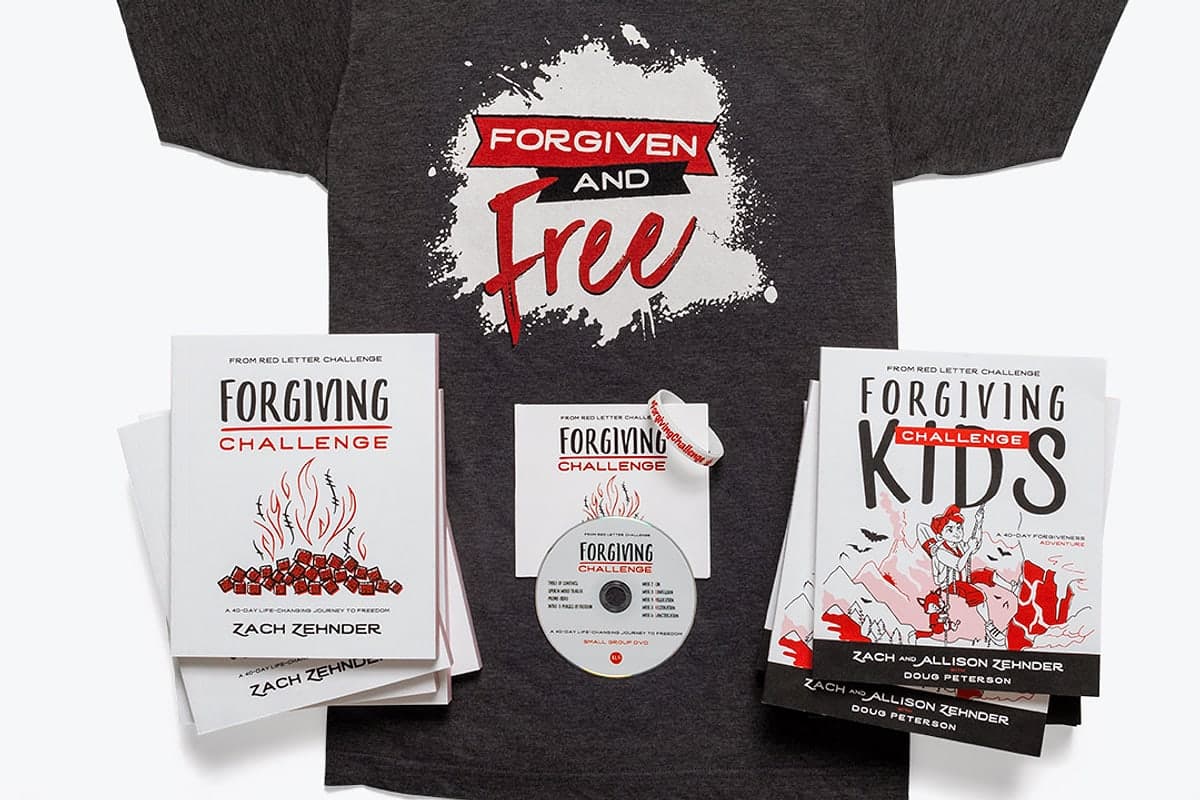 A Red Letter Living small group pack: branded shirt, challenge books, and DVD