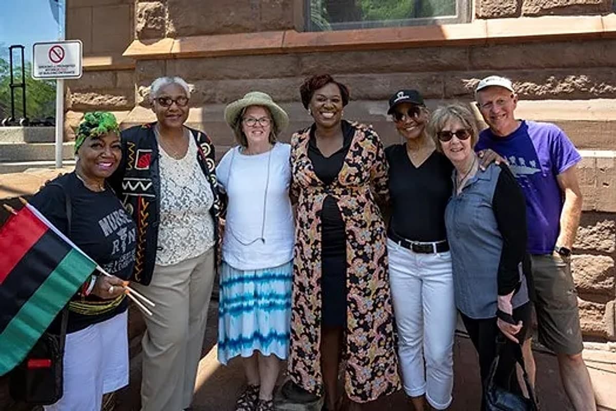 Rochester BCFF community members together at a Juneteenth gathering